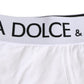 Dolce & Gabbana White Cotton Stretch Regular Boxer Underwear