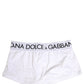 Dolce & Gabbana White Cotton Stretch Regular Boxer Underwear