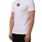 Dolce & Gabbana White DG Logo Cotton Crew Neck Men T-shirt