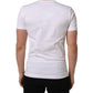 Dolce & Gabbana White DG Logo Cotton Crew Neck Men T-shirt
