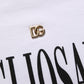 Dolce & Gabbana White Logo Round Neck Short Sleeves T-shirt