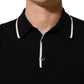 Dolce & Gabbana Black Cotton Collared Short Sleeves Men Polo T-shirt