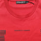 Dolce & Gabbana Red Cotton Graphic Print Crew Neck T-shirt