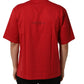 Dolce & Gabbana Red Cotton Graphic Print Crew Neck T-shirt