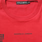 Dolce & Gabbana Red Cotton Graphic Print Crew Neck T-shirt
