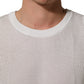 Dolce & Gabbana White Silk Crew Neck Sleeveless tank T-shirt