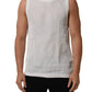 Dolce & Gabbana White Silk Crew Neck Sleeveless tank T-shirt