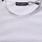 Dolce & Gabbana White Cotton Short Sleeves Crew Neck T-shirt