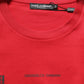 Dolce & Gabbana Red Cotton Graphic Print Crew Neck T-shirt
