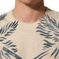 Dolce & Gabbana Beige Cotton Graphic Print Crew Neck T-shirt