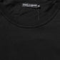 Dolce & Gabbana Black Cotton Short Sleeves CrewNeck T-shirt