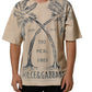 Dolce & Gabbana Beige Cotton Graphic Print Crew Neck T-shirt