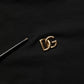 Dolce & Gabbana Black Metal DG Logo Short Sleeves T-shirt