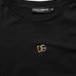 Dolce & Gabbana Black Metal DG Logo Short Sleeves T-shirt