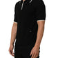 Dolce & Gabbana Black Cotton Collared Short Sleeves Polo T-shirt