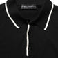 Dolce & Gabbana Black Cotton Collared Short Sleeves Polo T-shirt