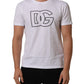 Dolce & Gabbana White DG Logo Print Short Sleeves Men T-shirt