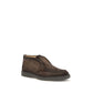 Santoni Brown Calf Leather Bos Taurus Ankle Boots