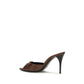 Saint Laurent Brown Calf Leather Bos Taurus Mules