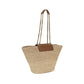 Saint Laurent Beige Raffia Shoulder Bag