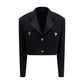 Versace Black Wool Oves Aries Blazer