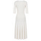 Malo White Cotton Women Dress