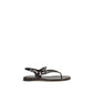 Chloé Black Calf Leather Bos Taurus Flat Sandals