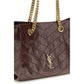 Saint Laurent Brown Calf Leather Bos Taurus Shoulder Bag