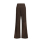 Rick Owens Brown Calf Leather Bos Taurus Casual Pants