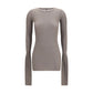 Rick Owens Gray Viscose Long Sleeve T-Shirt