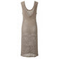 Malo Beige Cotton Women Dress