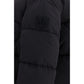 PINKO Black Nylon Full-Length Jacket