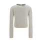 PINKO White Wool Oves Aries Sweatshirt