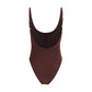 Magda Butrym Bordeaux Polyamide One-Piece Swimsuit