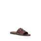 Dolce & Gabbana Brown Calf Leather Bos Taurus Flat Sandals