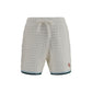 Casablanca White Cotton Bermuda Shorts