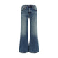 R13 Blue Cotton Flared Jeans