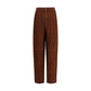 Fabiana Filippi Brown Leather Casual Pants