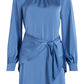 Vila Clothes Blue Polyester Short Dress