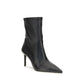Stuart Weitzman Black Calf Leather Bos Taurus Ankle Boots