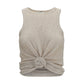 Magda Butrym Beige Lyocell Sleeveles T-Shirt