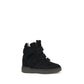 Isabel Marant Black Calf Leather Bos Taurus Sneakers