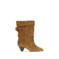 Isabel Marant Brown Calf Leather Bos Taurus Flat Boots