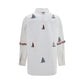 Thom Browne White Cotton Pattern Shirt
