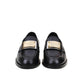 Dolce & Gabbana Black Calfskin Slip-On Loafers