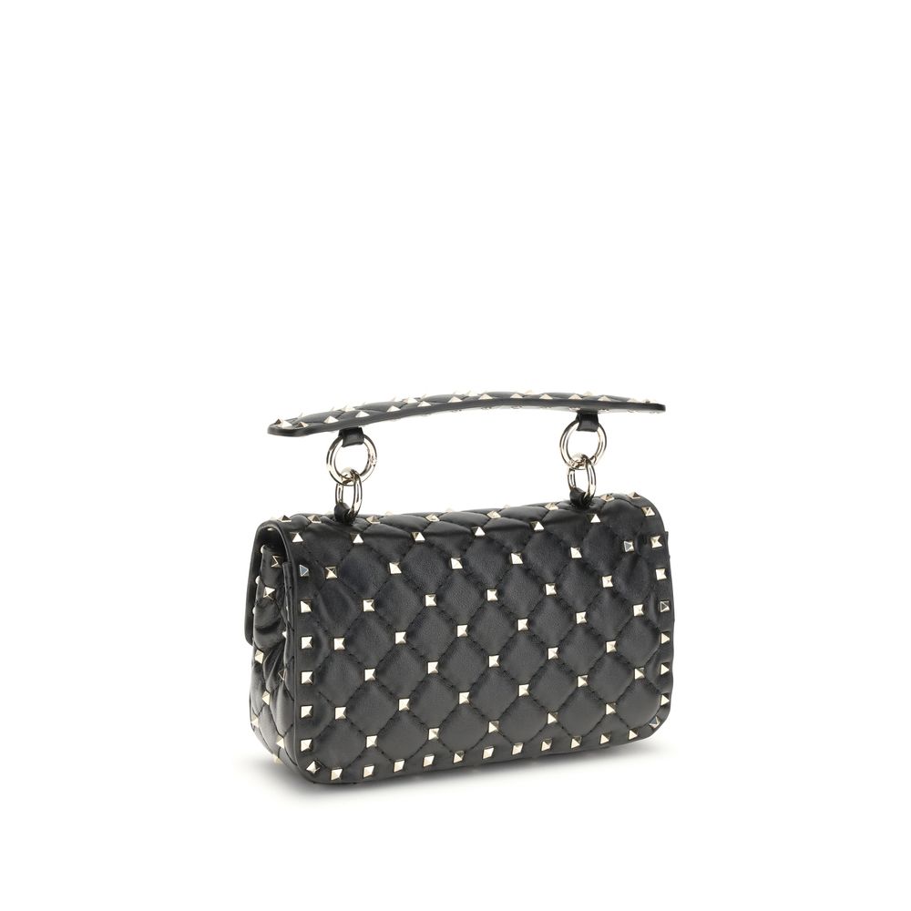Valentino Garavani Black Calf Leather Bos Taurus Handbag