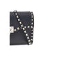 Valentino Garavani Black Calf Leather Bos Taurus Shoulder Bag