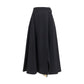 Burberry Black Wool Oves Aries Midi Skirt