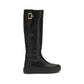Chloé Black Calf Leather Bos Taurus Flat Boots