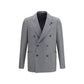 Lardini Gray Wool Oves Aries Full-Length Jacket